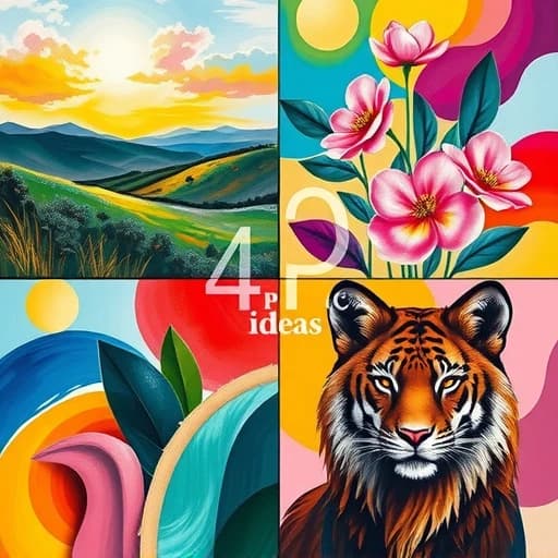 4 Piece Painting Ideas featured image