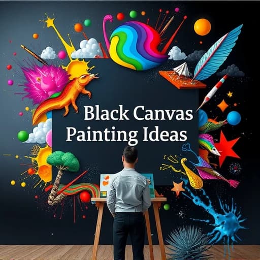 Black Canvas Painting Ideas featured image