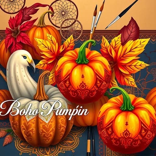 Boho Pumpkin Painting Ideas featured image