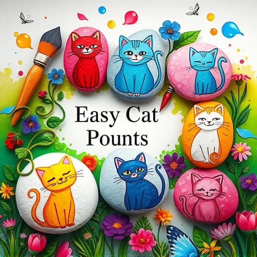 Easy Cat Rock Painting Ideas featured image