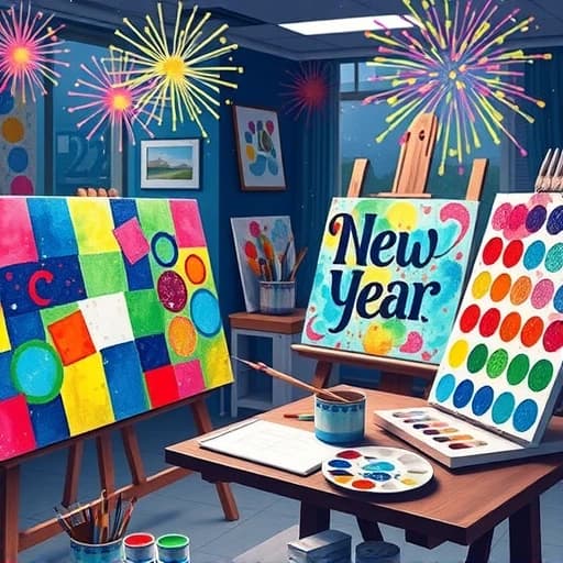 New Year Painting Ideas Easy featured image
